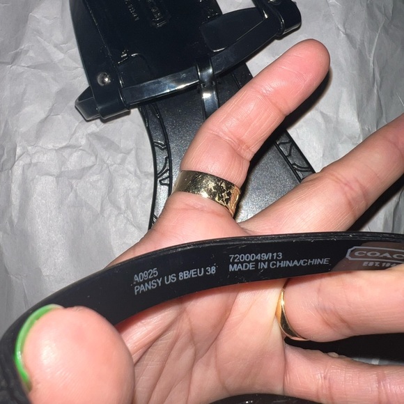 Black Coach Sandals - Picture 2 of 6